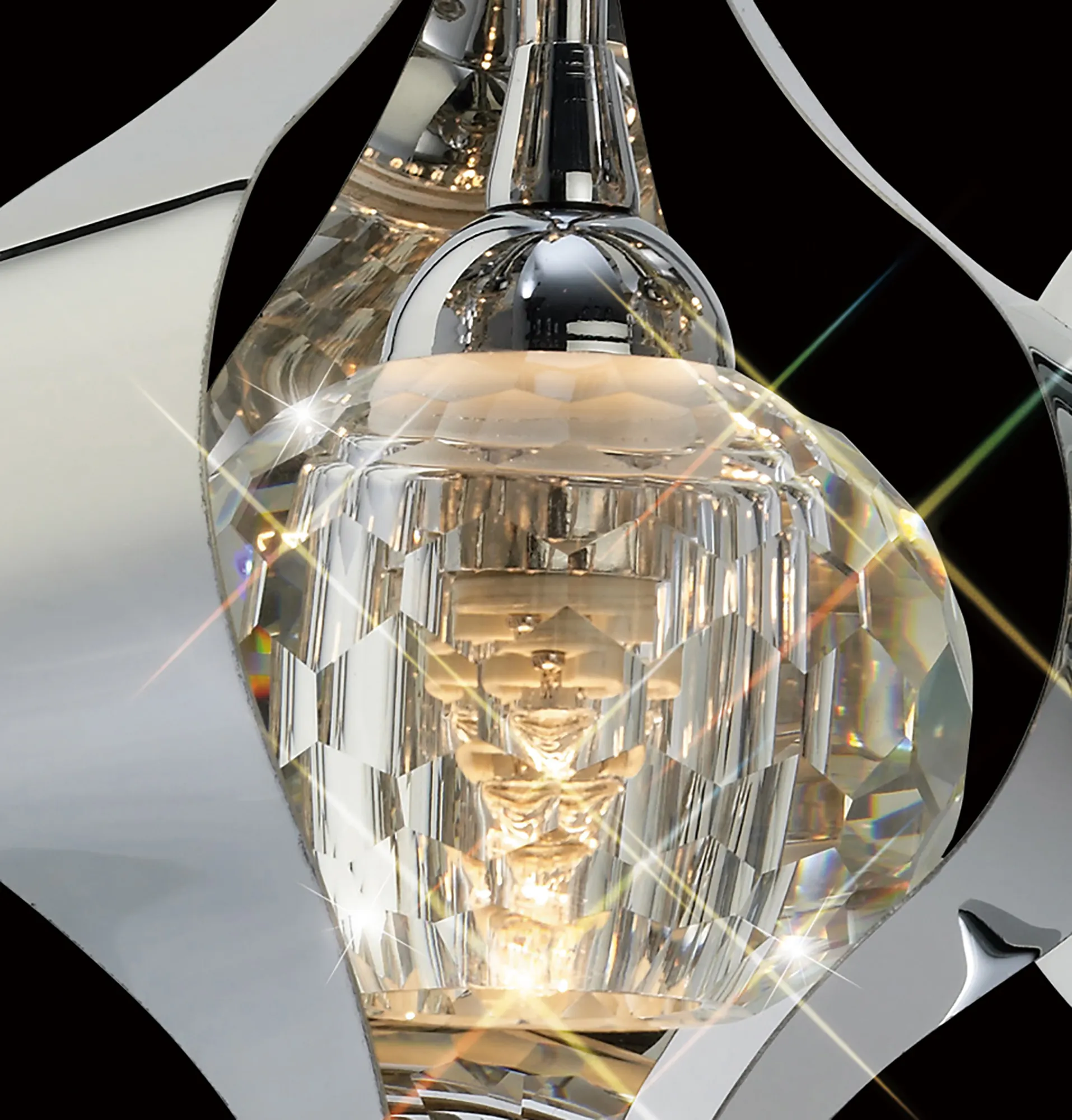 Amano Crystal Wall Lights Diyas Armed Wall Lights